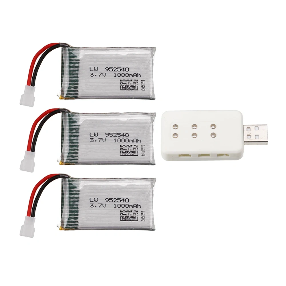 3.7V 1000mAh Lipo Battery / Charger for Syma X5 X5C X5SC X5SW TK M68 CX-30 K60 905 V931 RC Quadcopter Drone spare parts Battery
