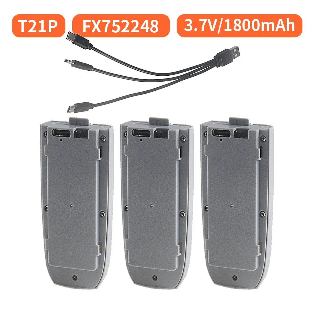 Drone Battery 3.7V 1800mAh Lipo Battery for T21P CS800 PRO RC Drone Quadcopter FX752248 Replacement Batteries Accessory