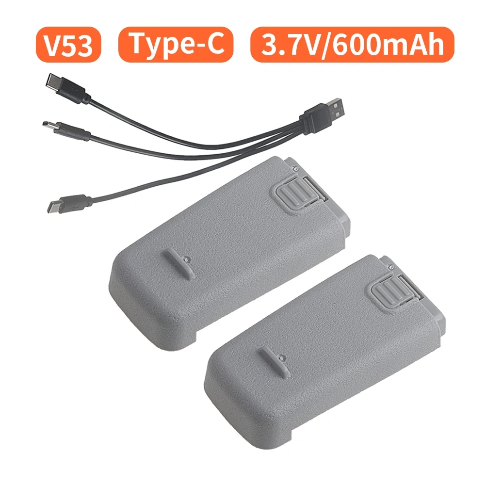 3.7V 600mah Lipo Battery For V53 Mini Drone Remote Control Quadcopter RC Drones UFO UAV Spare Parts Accessories