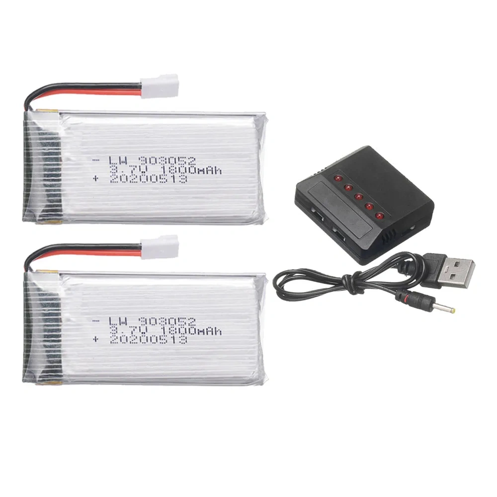 5IN1 Charger 903052 3.7V 1800mAh Lithium Polymer Batteries for KY601S SYMA X5SW X5 M18 H5P RC Drone Spare Parts