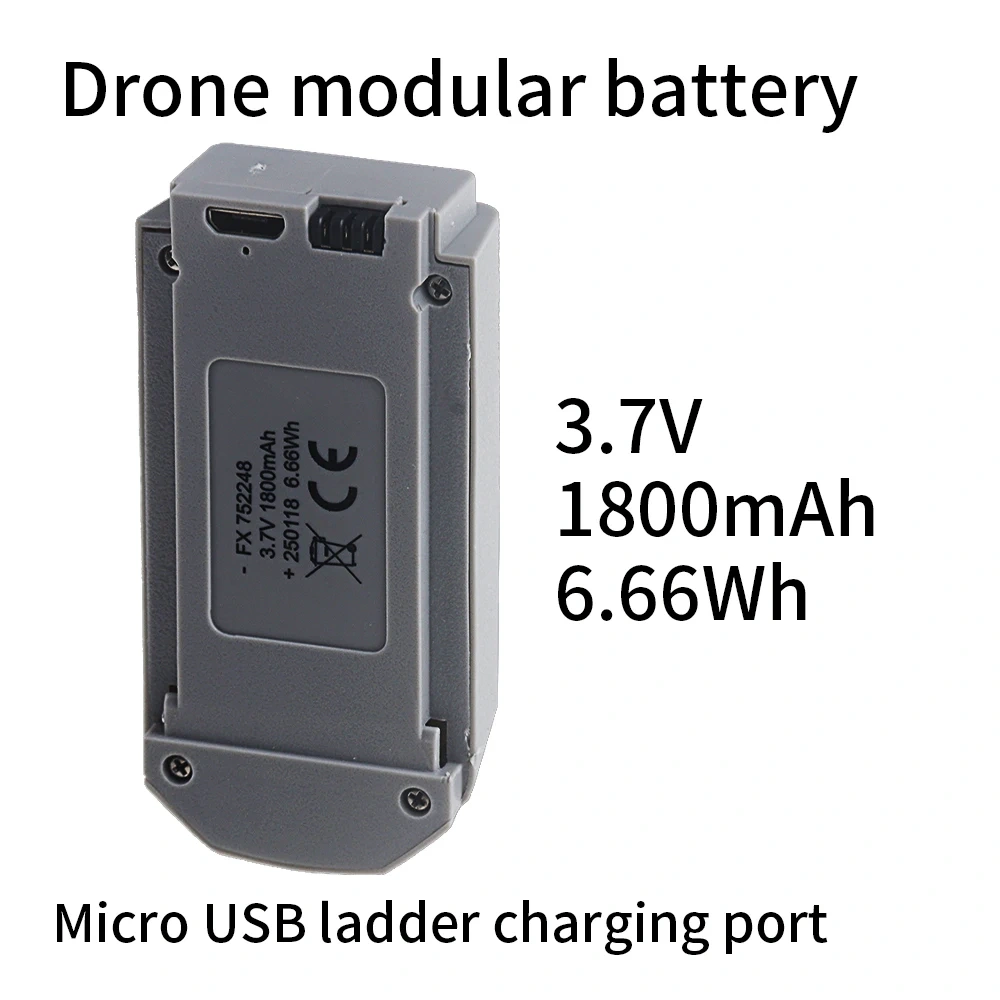 3.7V 1800mAh Lipo Battery For L28 A11 T1 mini Drone 752248 Remote Control Drones RC Quadcopter 3.7V Replacement Batteries