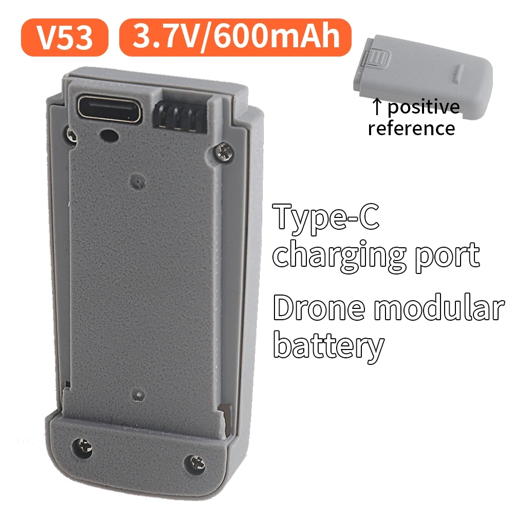 3.7V 600mah Lipo Battery For V53 Mini Drone Remote Control Quadcopter RC Drones UFO UAV Spare Parts Accessories