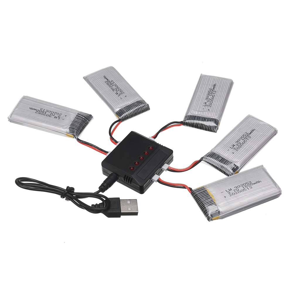5IN1 Charger 903052 3.7V 1800mAh Lithium Polymer Batteries for KY601S SYMA X5SW X5 M18 H5P RC Drone Spare Parts