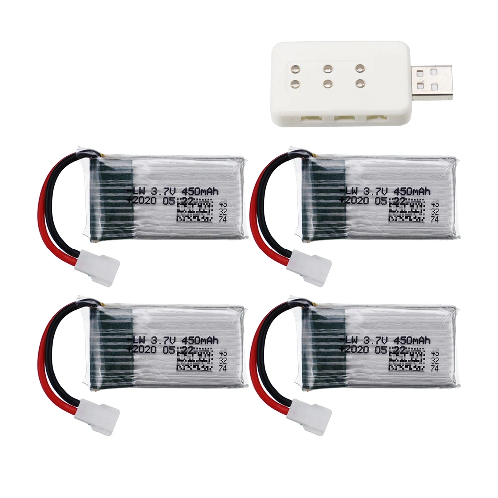 3.7V 450mah Lipo Battery/charger For H107 H31 KY101 E33C E33 U816A V252 H6C RC Quadcopter Battery Spare Parts 3.7V Drone Battery