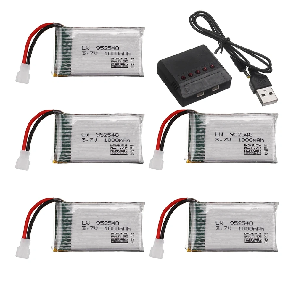 3.7V 1000mAh Lipo Battery / Charger for Syma X5 X5C X5SC X5SW TK M68 CX-30 K60 905 V931 RC Quadcopter Drone spare parts Battery