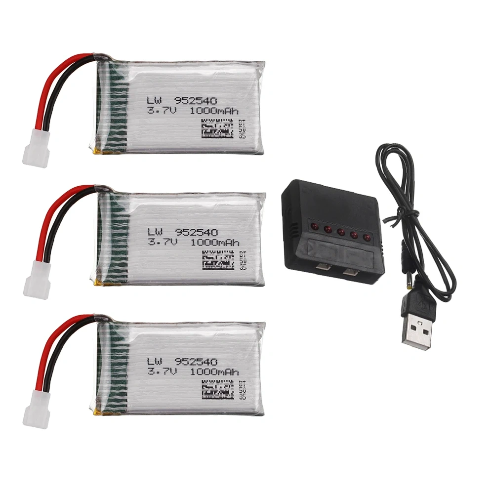 3.7V 1000mAh Lipo Battery / Charger for Syma X5 X5C X5SC X5SW TK M68 CX-30 K60 905 V931 RC Quadcopter Drone spare parts Battery