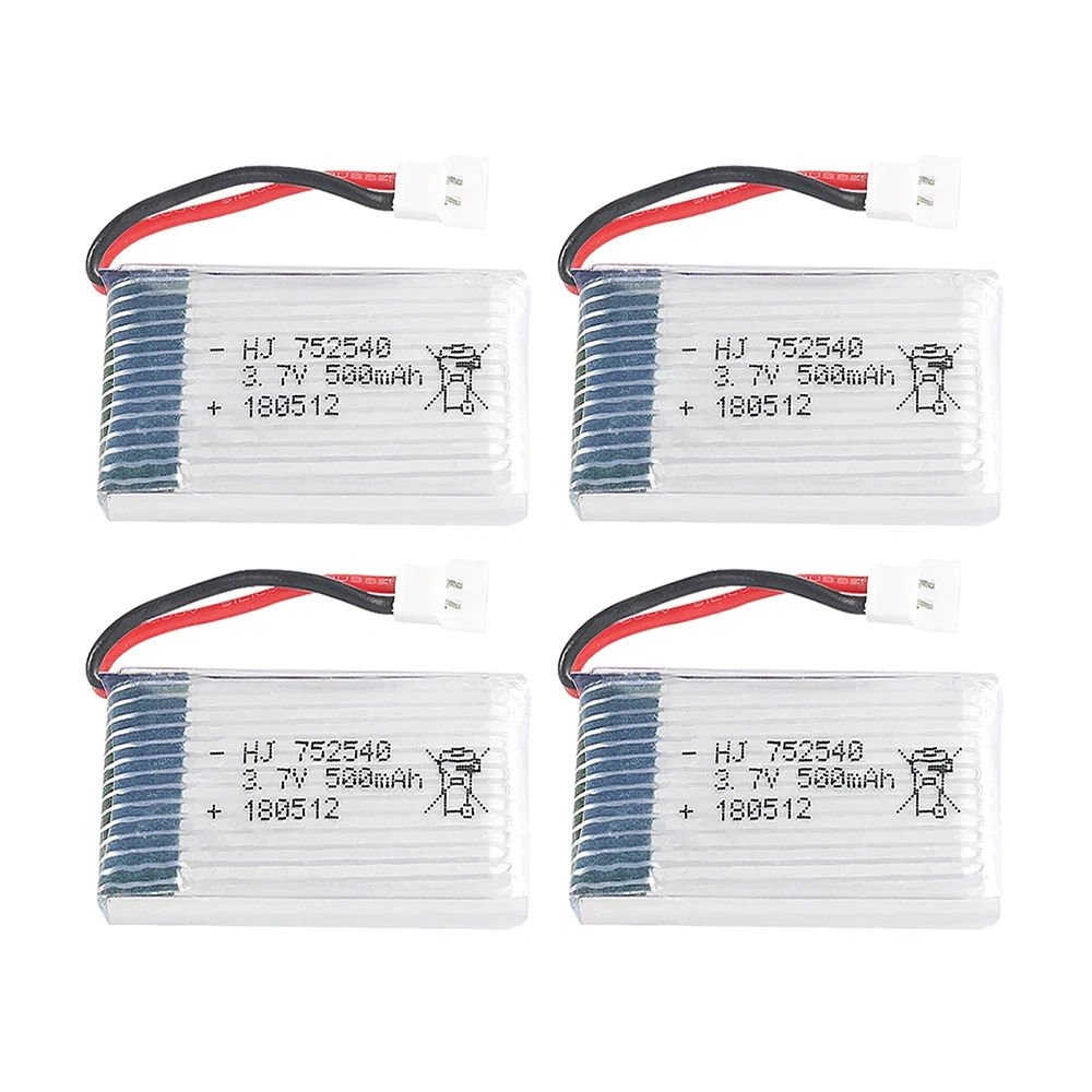 H31 Battery 752540 3.7V 500mAh Rechargeable Lipo Battery For H107 H31 KY101 E33C E33 RC Drone Spare Parts 3.7V Battery