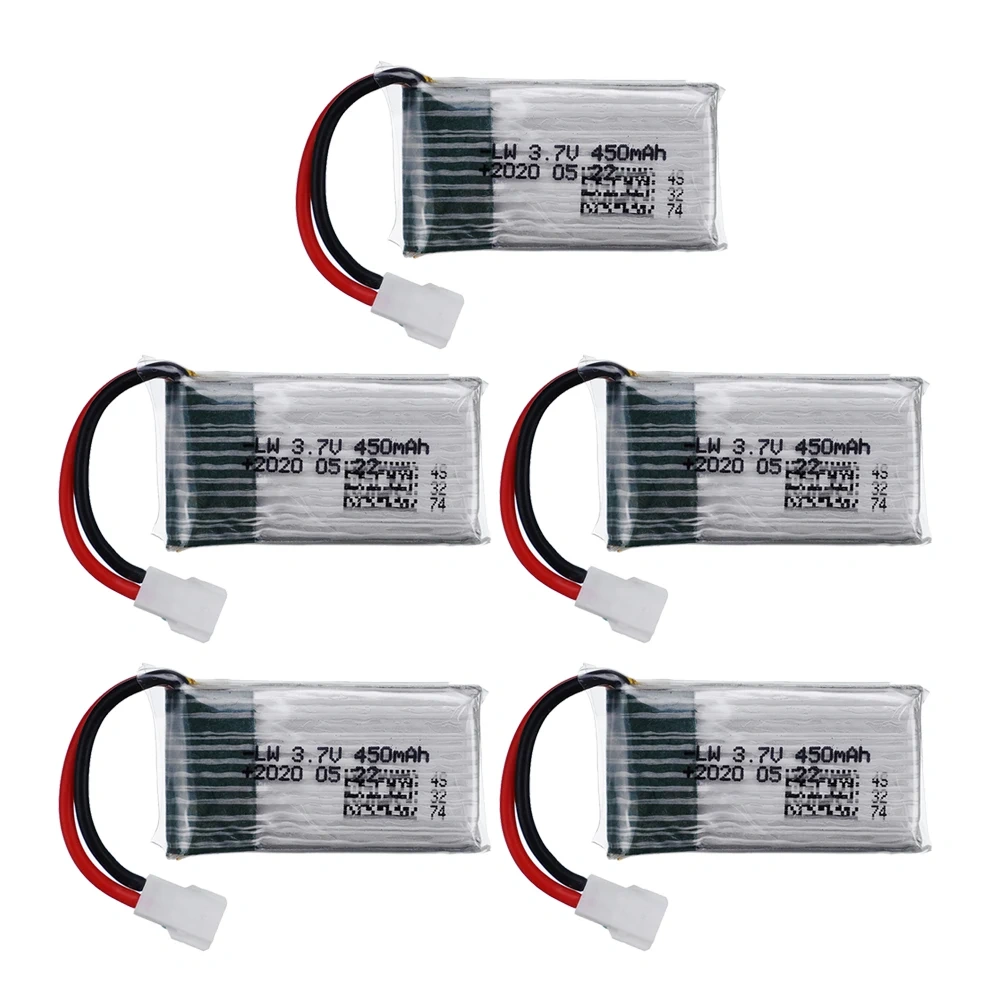 1-10PCS 3.7V 450mah Rechargeable Battery for H31 X4 H107 H6C KY101 E33C E33 U816A V252 RC Drone Spare Parts 3.7v Lipo battery