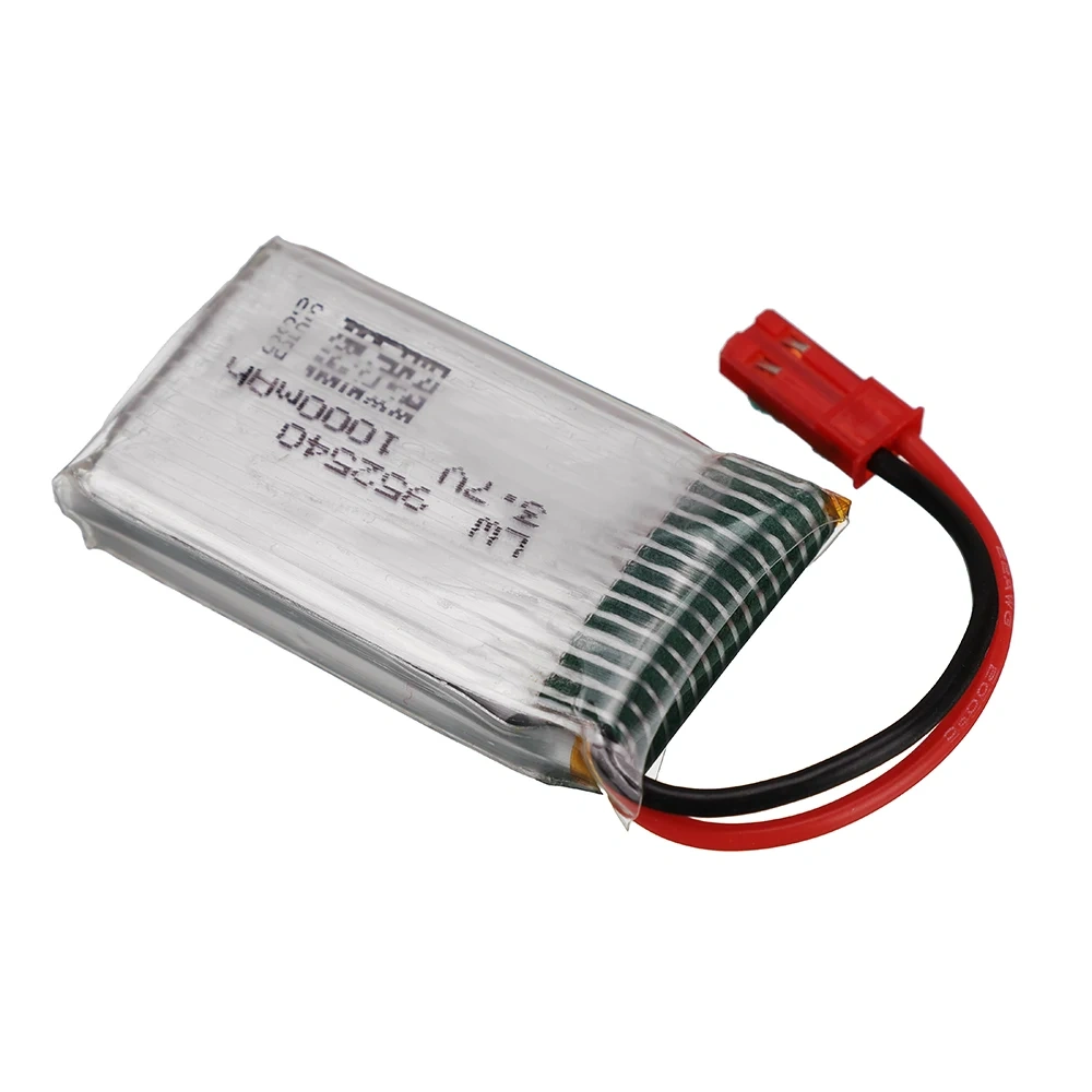 (JST Plug) 2026 New 3.7V 1000mAh Lipo Battery /Charger for X400 X500 X800 HD1315 HJ818 HJ819 X25 RC Quadcopter Drone Spare Parts