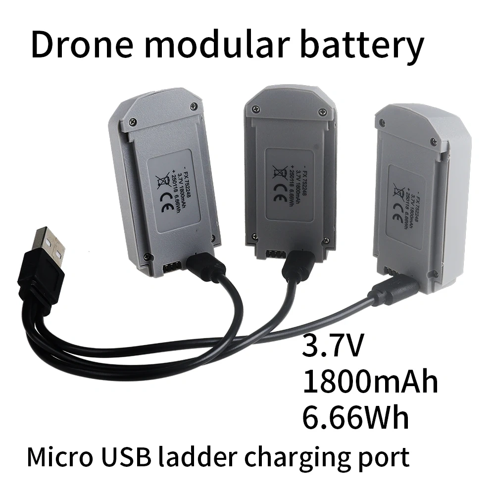 3.7V 1800mAh Lipo Battery For L28 A11 T1 mini Drone 752248 Remote Control Drones RC Quadcopter 3.7V Replacement Batteries
