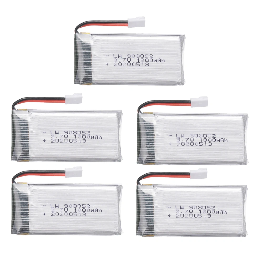 5IN1 Charger 903052 3.7V 1800mAh Lithium Polymer Batteries for KY601S SYMA X5SW X5 M18 H5P RC Drone Spare Parts