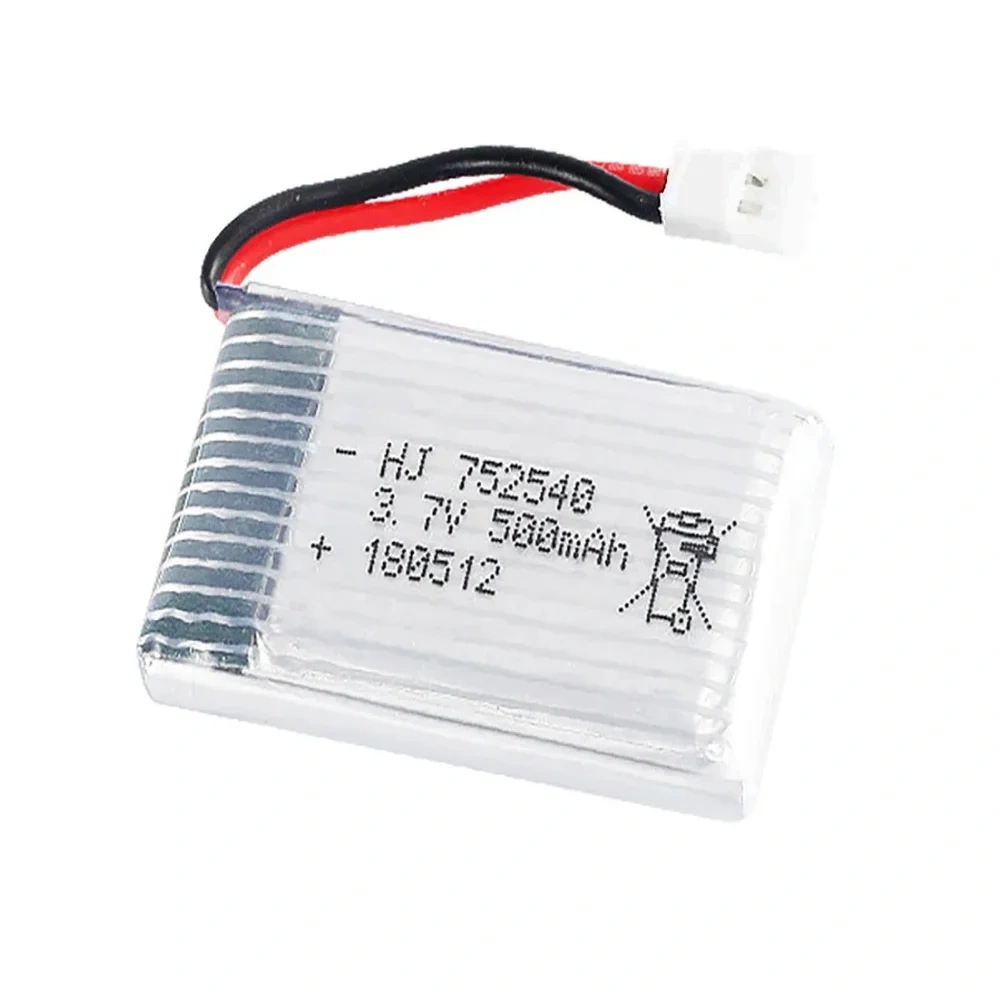H31 Battery 752540 3.7V 500mAh Rechargeable Lipo Battery For H107 H31 KY101 E33C E33 RC Drone Spare Parts 3.7V Battery