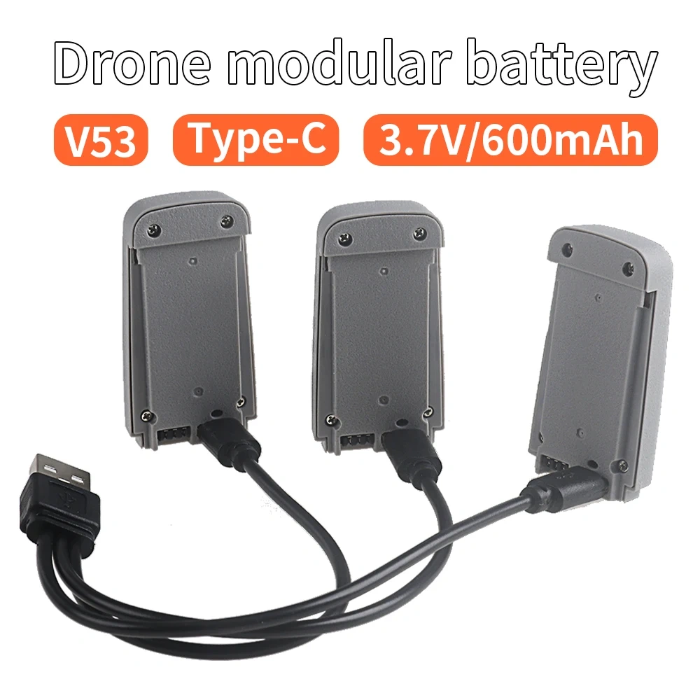 3.7V 600mah Lipo Battery For V53 Mini Drone Remote Control Quadcopter RC Drones UFO UAV Spare Parts Accessories