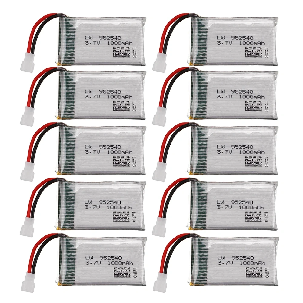 3.7V RC Drone Battery for Syma X5 X5C X5SC X5SW TK M68 MJX X705C SG600 RC Quadcopter Airplane Parts, 3.7V 1000mah Lipo Battery