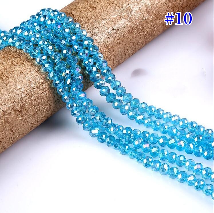 A53  クリスタルガラスビーズ キラキラビーズ  32面カット （10mm* 10mm）