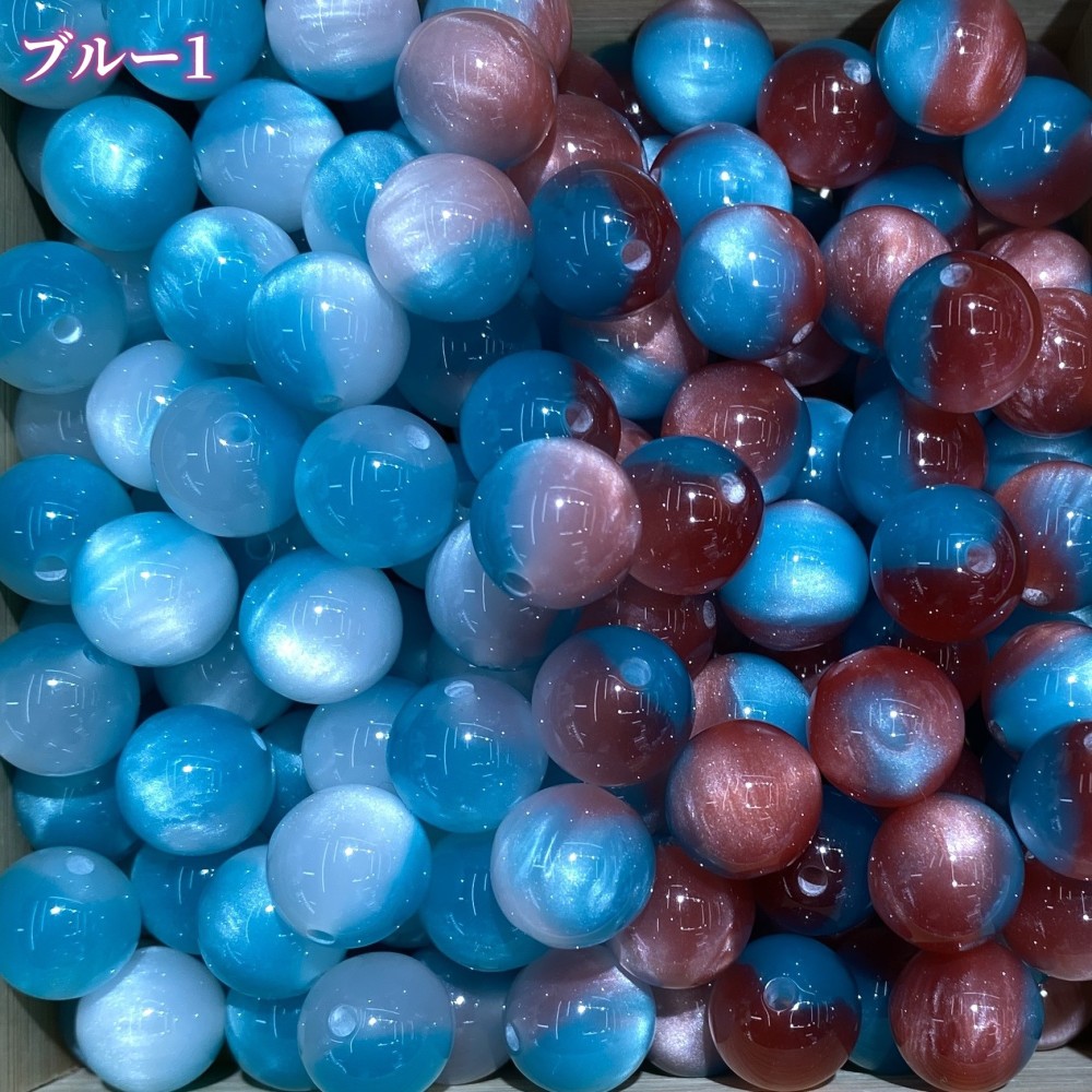 A51　UVビーズ　高品質な色チェンんビーズ＆アクリルビーズ＆メタル（10ｍｍ*10ｍｍ）