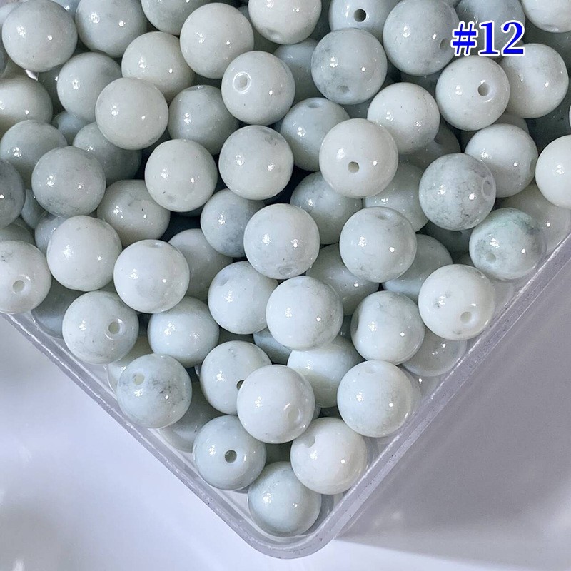 A61   「新色入荷」 高品質水染磁器瑠璃ガラスビーズ＆メタル （10mm*10mm）