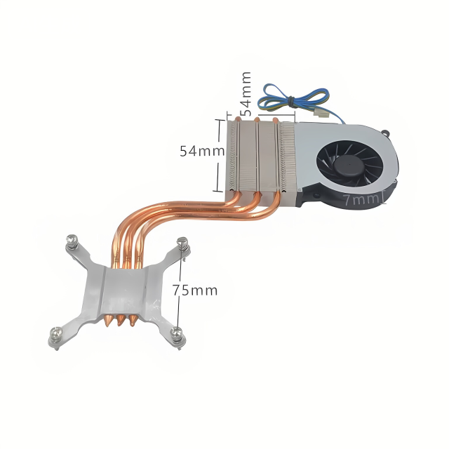 电脑一体机公模款三铜管散热器配防尘静音配风扇