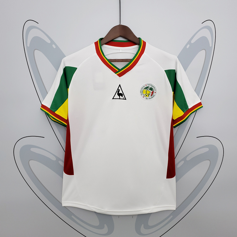 Retro 2002 Senegal Retro white Football jersey