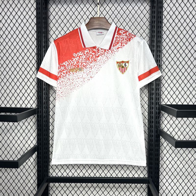 Retro 1993-94 Sevilla Home retro football jersey