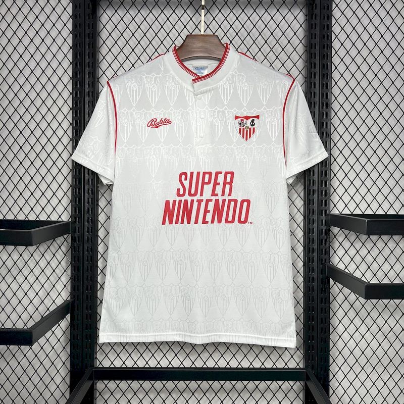 Retro 1991-92 Sevilla Home retro football jersey