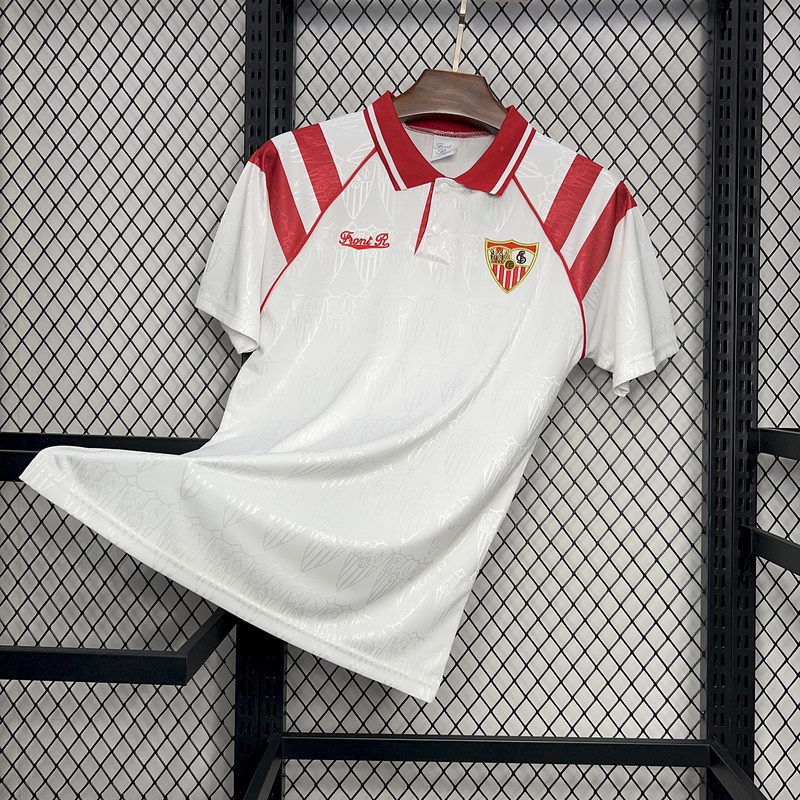Retro 1992-93 Sevilla Home retro football jersey
