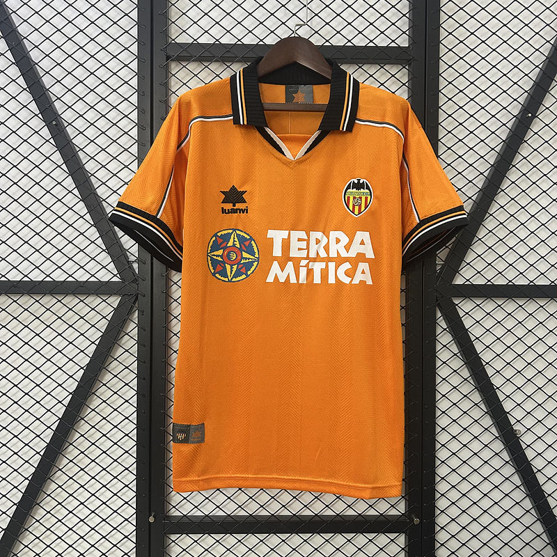 Retro 1999-00 Valencia Away Retro Football jersey