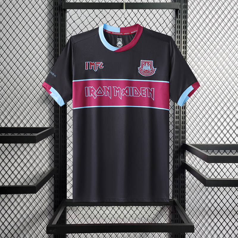 Retro 2020-21 West Ham Iron Maiden Retro Ham black Football jersey