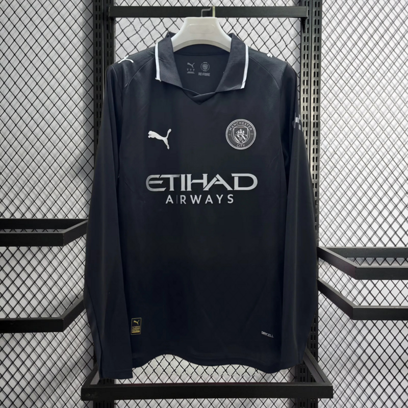 2025-26 Manchester City Away long sleeves Football jersey