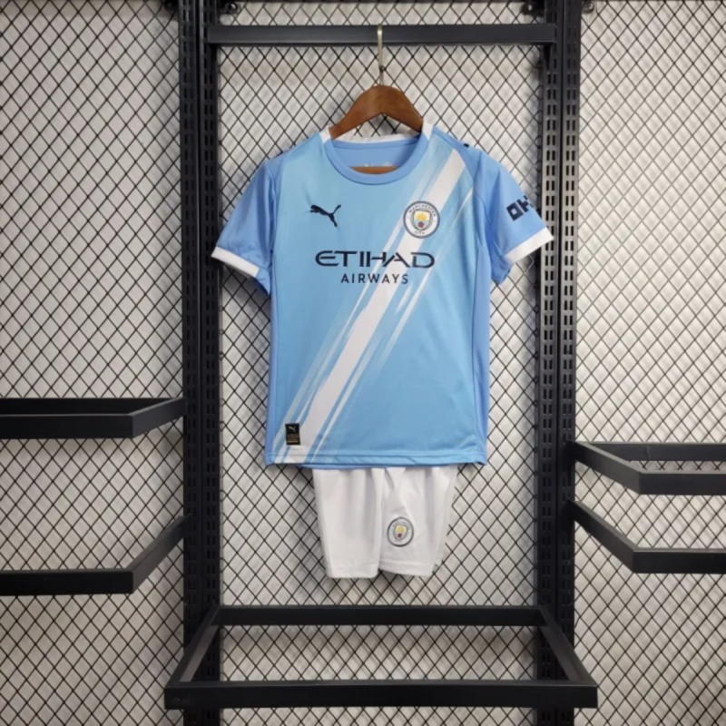 2025-26 Manchester City Home KIDS Football Jersey