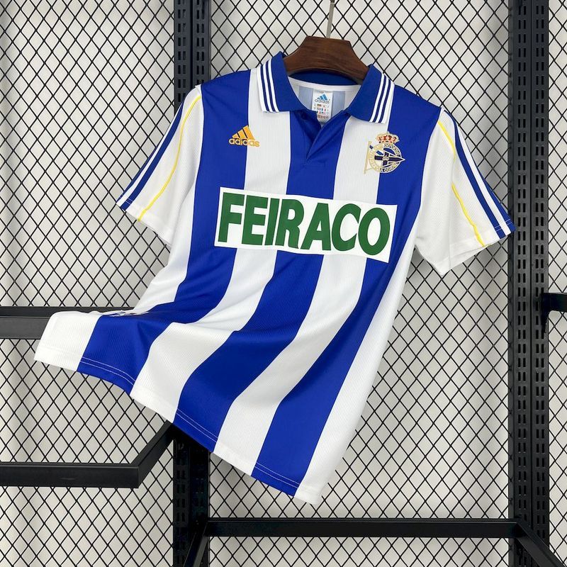 Retro 1999-00 Deportivo La Coruna Home retro Football jersey