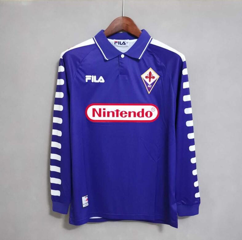 Retro 1998-99 Fiorentina Home retro long sleeve Football jersey