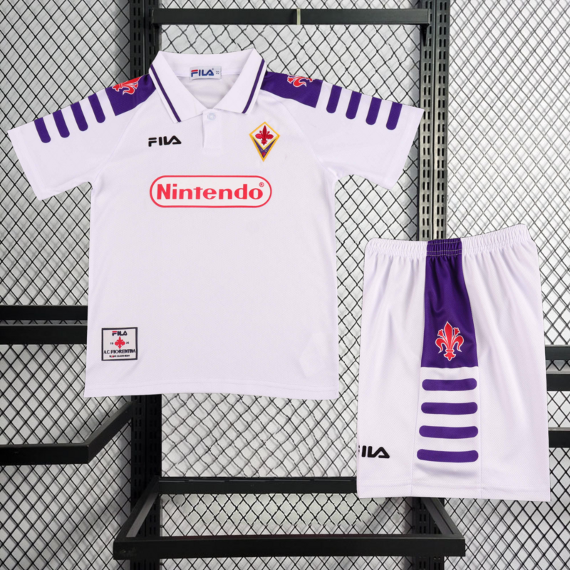 Retro KIDS 1998-99 KIDS Fiorentina Away retro Football jersey