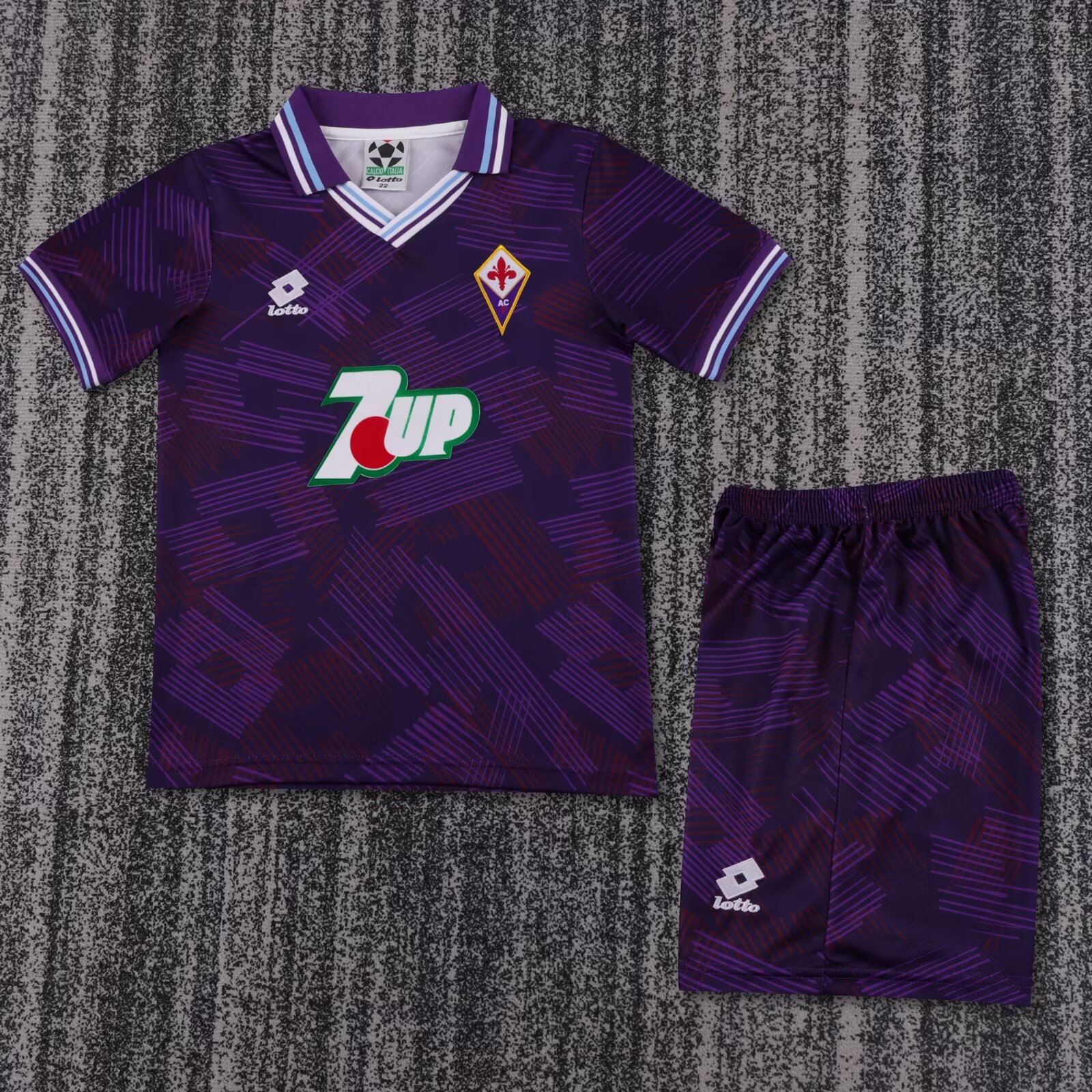 Retro Kids 1992-93 Kids Fiorentina Home retro Football jersey
