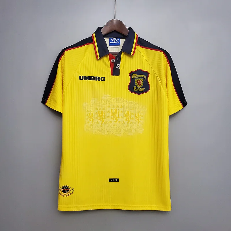 Retro 1996-98 Scotland Retro Yellow Football jersey