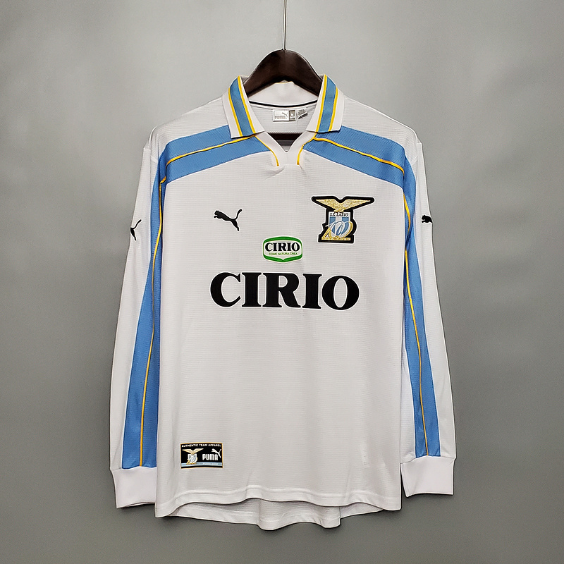 Retro 1999-00 Lazio away Retro Long sleeve Football jersey