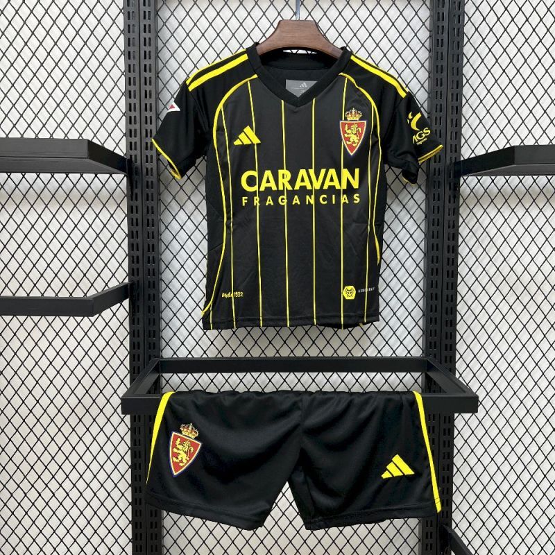 2025-26 Real Zaragoza Away Kids Football jersey
