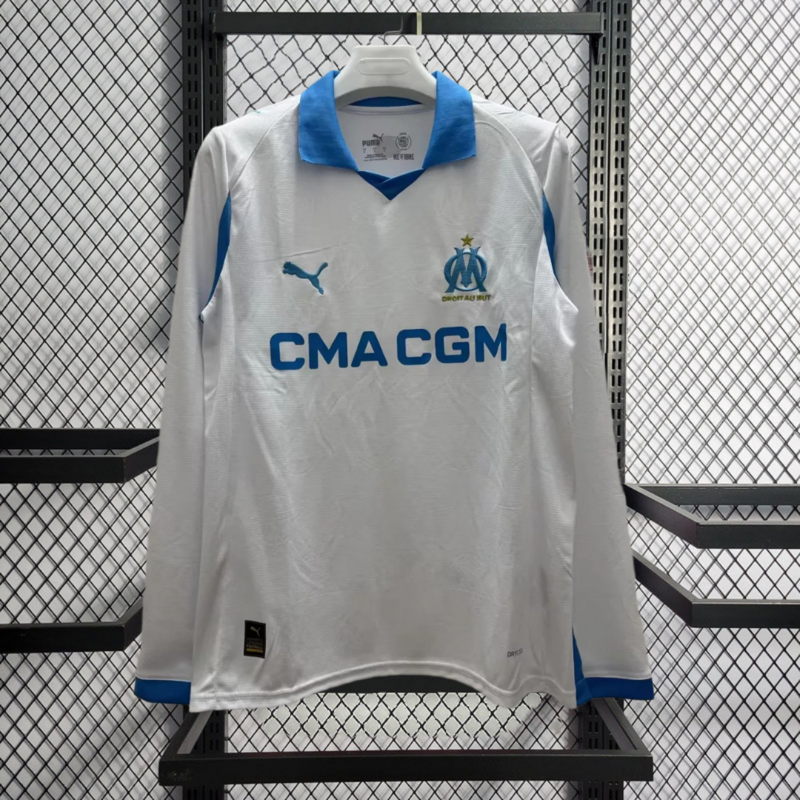2025-26 Marseille OM Home long sleeves Football jersey