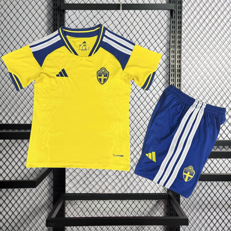 2026 Sweden Home kids Football jersey
