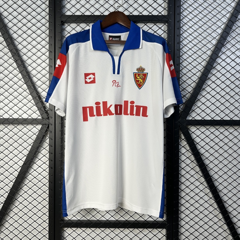 Retro 2004 Real Zaragoza Home Football jersey