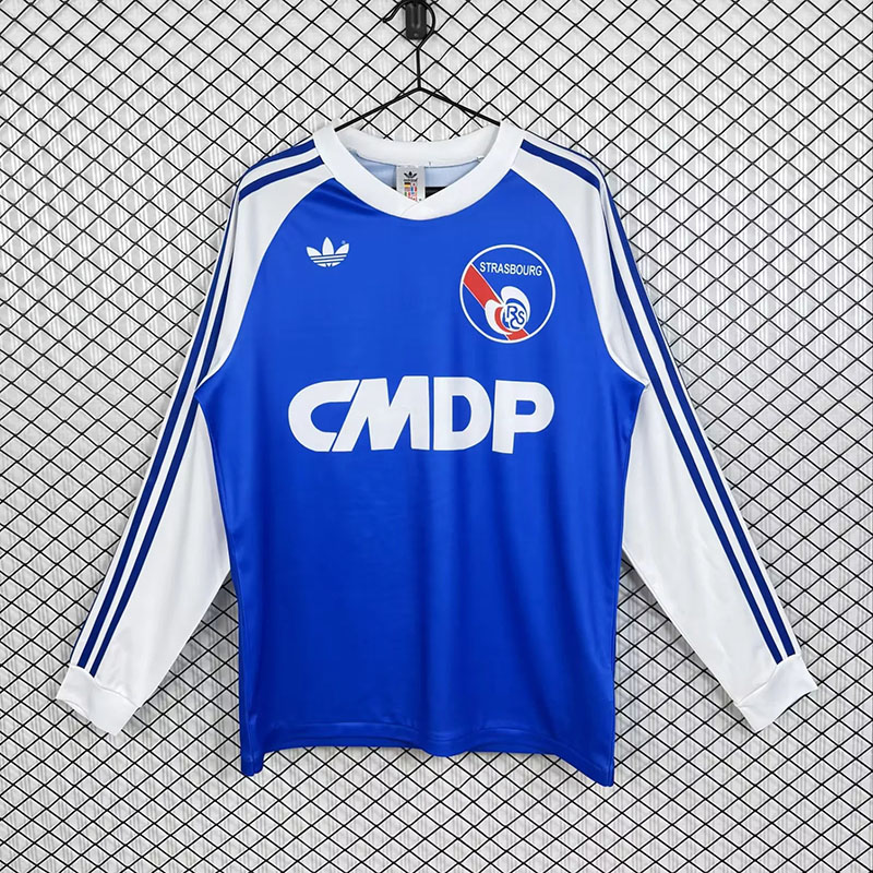 Retro 1978-79 RC Strasbourg Home long sleeve Football jersey retro