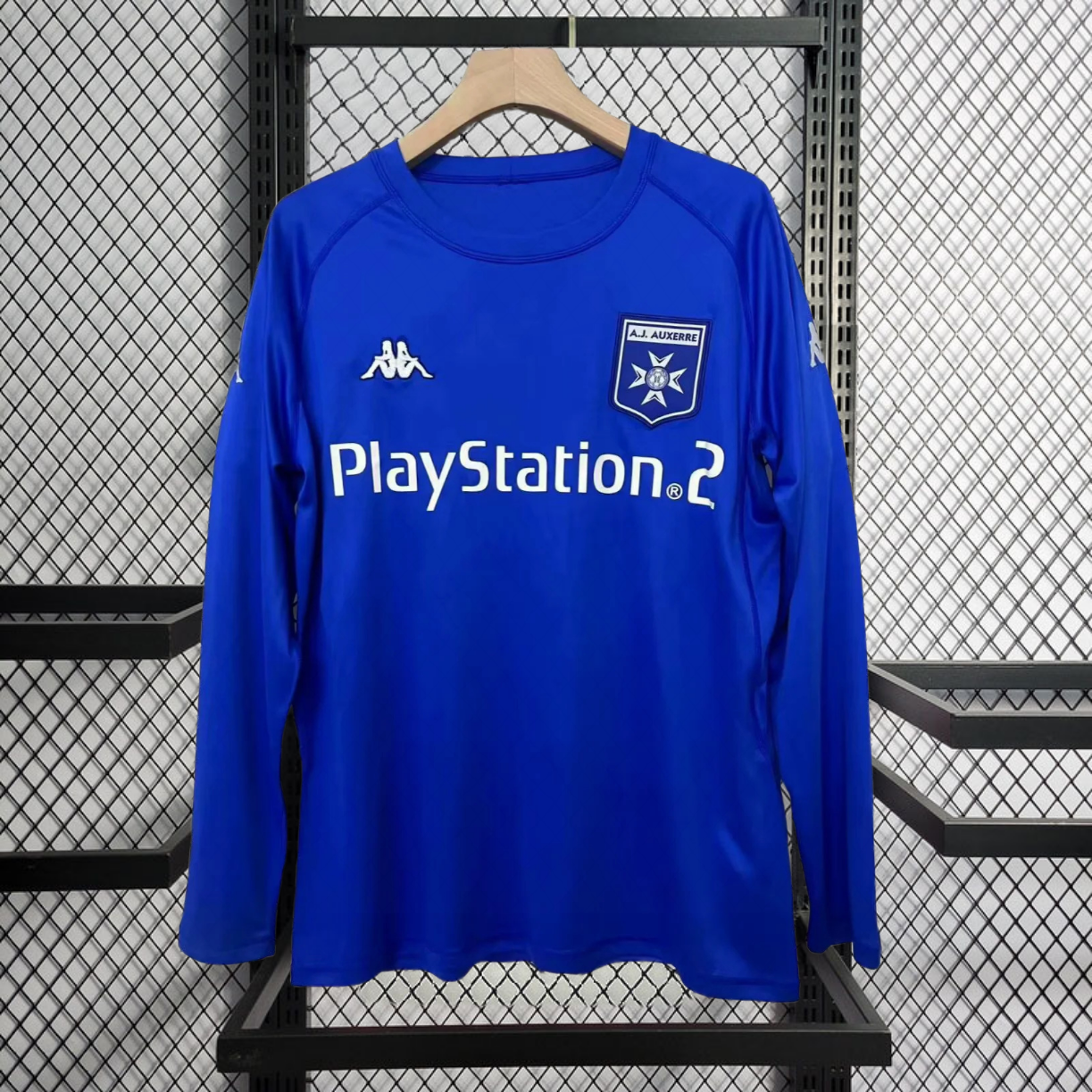 Retro 2003-04 Auxerre FC Away Retro Long sleeves Football jersey