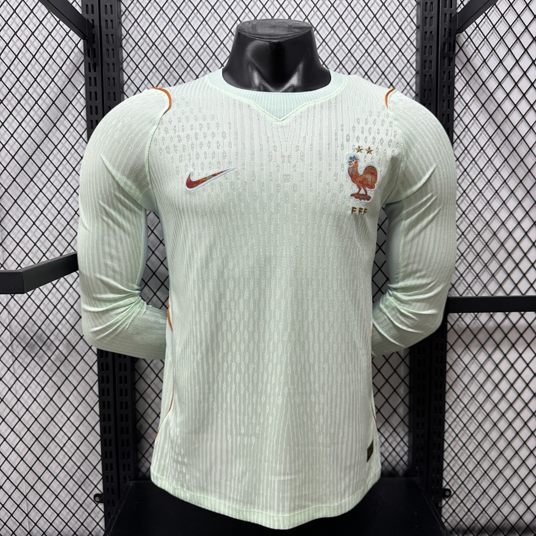 Player 2026 France Away Long sleeves Football jersey
