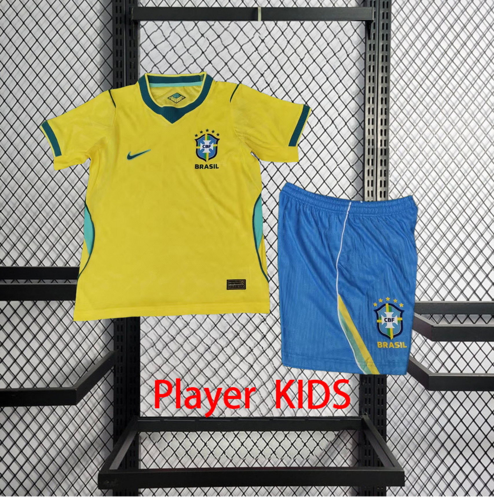 Player 2026 Brazil Home Kids football jersey Player KIDS