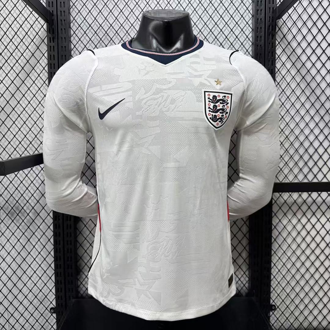 Player 2026 England Home Long sleeves Football jersey