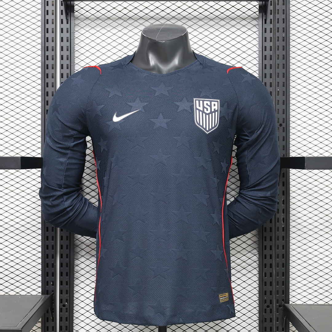 Player 2026 USA Away Long sleeves Football jersey United States