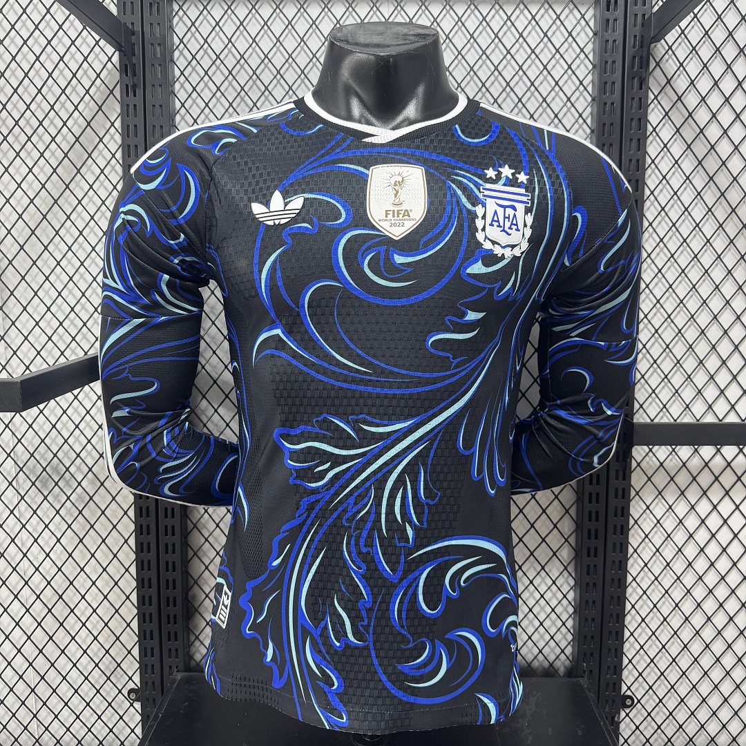 Player 2026 Argentina Away Long sleeves Football jersey