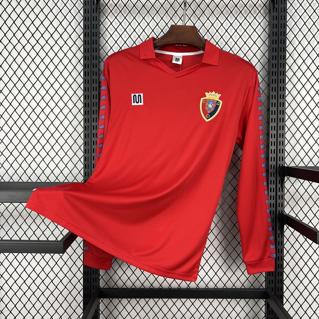Retro 1983-84 Real Zaragoza Home Retro Long Sleeve Football jersey