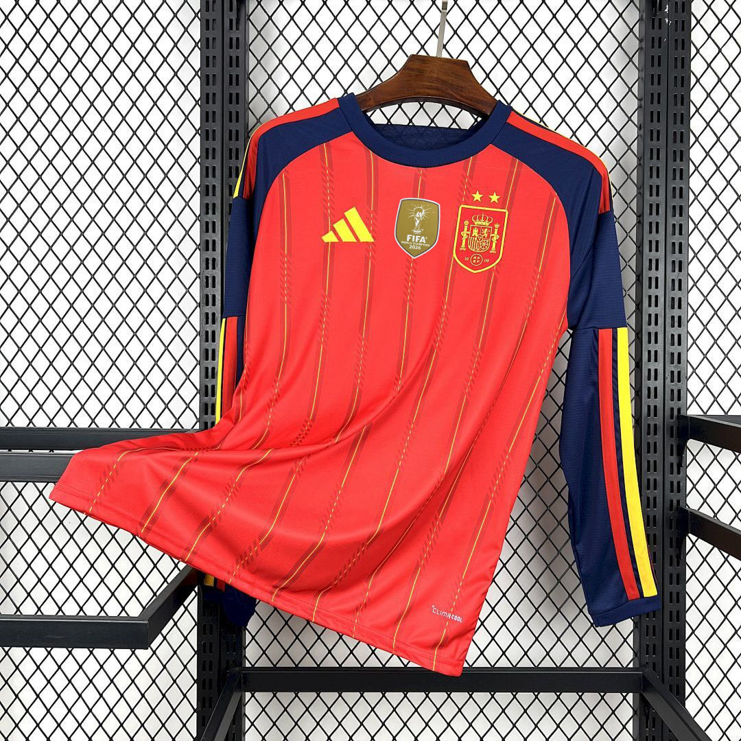 2026 Spain Home champion Long Sleeves Jersey