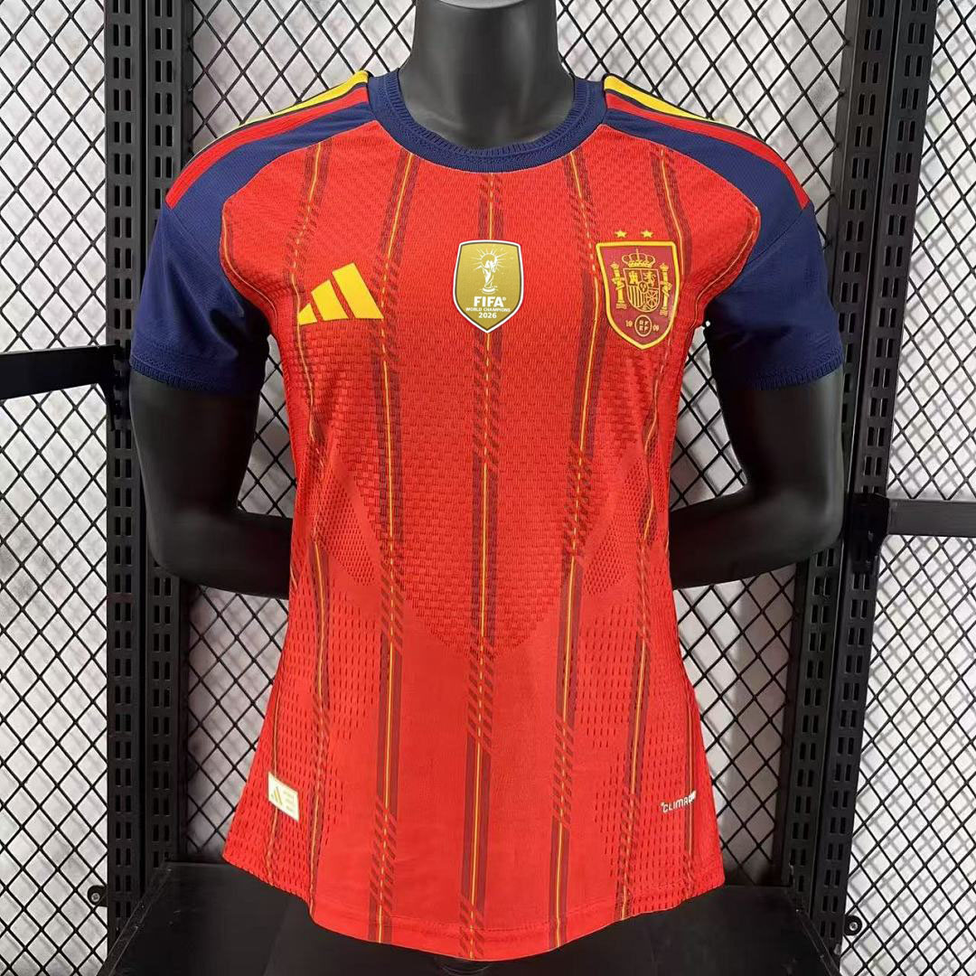 Player Women 2026 Spain Home champion Football jersey